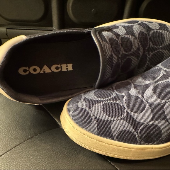 Coach blue slip on shoes. 7.5. Like new - Picture 2 of 4